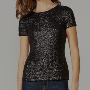 Bailey 44 Black Celebration Sequined Top